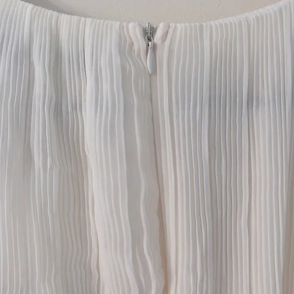 ZARA Cream Crinkly Midriff Cut Out Midi Dress M NWT - Picture 12 of 16